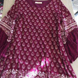 Three quest tee length sleeve dress